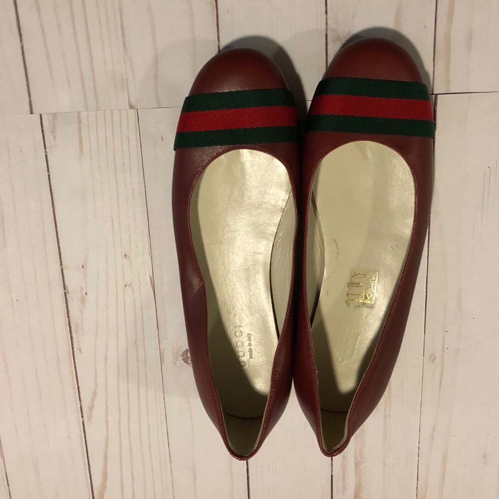 Red Gucci Flats